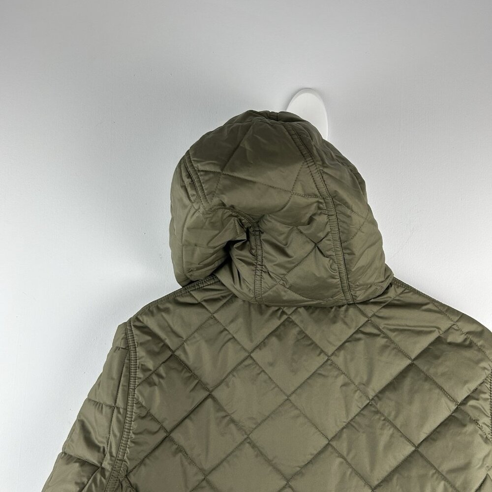 Patagonia Women’s Diamond Quilted Bomber Hoody Jacket Size Medium Basin Green - Picture 8 of 11